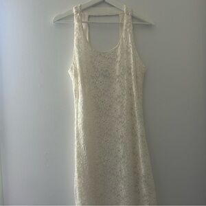 Dynamite Retro Medium Semi-Formal Lace White Dress